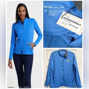 NWT Peter Millar Women’s Katy Full Zip
Golf Jacket Presidents Cup Abaco Blue XL